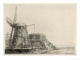 Somewhat Dilapidated Dutch Windmill Giclee Print by Rembrandt van Rijn 