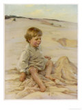 Small Boy's First Effort in Castle Construction reproduction procédé giclée par Monica Macivor