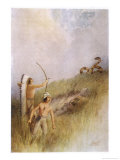 The Sioux War Chief Shoots an Arrow at the Monster Ratlesnake and Kills It Giclee Print by James Jack