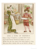 Four and Twenty Blackbirds Baked in a Pie Giclée-Druck von Kate Greenaway
