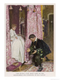 Tom Wakes in the Palace: "The Richly Clad First Lord of the Bedchamber was Kneeling by His Couch" Giclee Print by William Hatherell