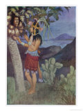 "Popol Vuh," an Ancient Mayan Manuscript Reproduction procédé giclée par Gilbert James