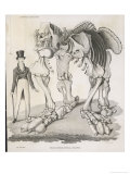 The Skeleton of a Megatherium Giclee Print by W. Read