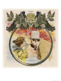 Man in Top Hat Lights His Cigarette from That of His Female Companion Lámina giclée por Mukacovsky Man in Top Hat Lights His Cigarette from That of His Female Companion Lámina giclée por Mukacovsky