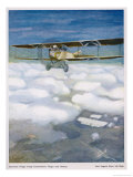 German Biplane in Action with French Aircraft Giclee Print by Paul Segieth