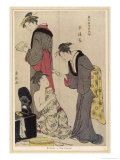 Three Japanese Women: Indoor Scene Giclee Print by Torii Kiyonaga