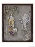 The Lady and Her White Fawn are Surprised by a Strange Apparition Lámina giclée por Jennie Harbour