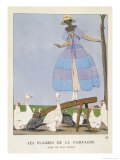 Blue and Lilac Dress by Paul Poiret Lámina giclée por A.e. Marty