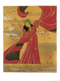 Paul Poiret Creates This Theatrical Black and Red Evening Cape in the Style of a Japan reproduction procédé giclée par Charles Martin
