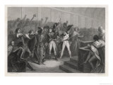 The 19th Brumaire with Fellow Consuls Sieyes and Ducos Bonaparte Stages His Coup d'Etat Giclée-Druck von W. Greatbach