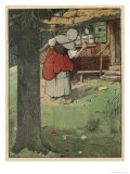 The Wicked Queen in Disguise Brings a Poisoned Apple to Snow White reproduction procédé giclée par Willy Planck
