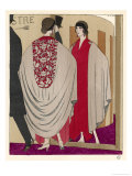Voluminous Cape Like Evening Coat by Paul Poiret Lámina giclée por A.e. Marty