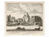 Scene in Amsterdam: Boats on the City's Waterways Lámina giclée por P. Schenck