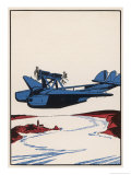 The SM-55S "Santa Maria" is a Military Flying-Boat Adapted for Long-Distance Flight Giclee Print by Edward Shenton