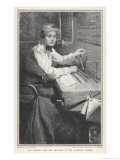 The Switchboard Girl Hears Alarming News reproduction procédé giclée par F.e. Schoonover