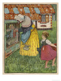 Hansel is Kept in a Cage by the Wicked Witch and Gretel Has to Do All the Chores reproduction procédé giclée par Willy Planck