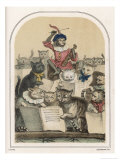 The Concert des Chats, a Feature of the Foire de Saint- Germain Reproduction procédé giclée par Louis Lassalle