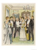 Anticipation: The Couple are Congratulated Upon Their Engagement Giclee Print by Lucien Besche 