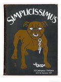 The Simplicissimus Bulldog on the Cover of the April to September 1907 Journal reproduction procédé giclée par Thomas Theodor Heine