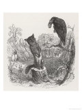 The Fox and the Crow Reproduction procédé giclée par J.J. Grandville