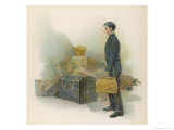 The Page-Boy at the Savoy Hotel London Handles Guests' Luggage Reproduction procédé giclée par Dudley Hardy