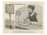 Device Used to Paint or Draw Landscapes with the Correct Scale Giclee Print by Poyet 