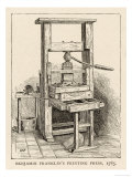 Benjamin Franklin's Printing Press Giclee Print