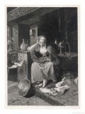 Cinderella Sits Forlornly Next to a Lamp and Cauldron reproduction procédé giclée par Harry Payne