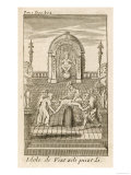 Aztecs of Mexico Priests of Tenochtitlan Sacrifice Victims to the God Huitzilopochtli Giclee Print