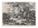 Windsor Castle the Royal Chase in Windsor Forest Reproduction procédé giclée par Tony Johannot