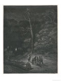 Hop O' My Thumb Climbs to the Top of a Tall Tree to See What He Can See Giclee Print by H. Pisan