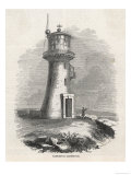 Hartlepool Lighthouse -Man with Telescope Scans the Horizon Giclee Print