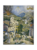 The Broad and Narrow Way, the Narrow Road to Heaven Contrasted with the Broad Way to Hell Reproduction procédé giclée