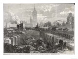 Works on the Thames Embankment Giclee Print Works on the Thames Embankment Giclee Print