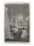 An Elegant French Lady at Her Writing-Table Giclee Print An Elegant French Lady at Her Writing-Table Giclee Print