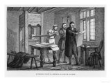 He Inspects the First Sheet of His Bible Giclee Print