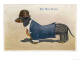 Dachshund Dressed as a Man Giclée-tryk Dachshund Dressed as a Man Giclée-tryk