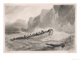 Smugglers in a Rough Sea off the French Coast Giclee Print by Rouargue 
