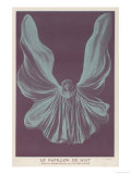 Loie Fuller (Mary Louise Fuller) American Dancer as le Papillon de Nuit at the Bouffes-Parisiens reproduction procédé giclée