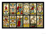 Tarot Selection from the Traditional Marseille Pack Giclee Print