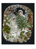 These Two Girls Dressed All in White Went out into the Woods to Find a Tree Giclee Print These Two Girls Dressed All in White Went out into the Woods to Find a Tree Giclee Print