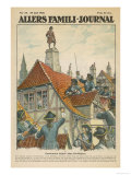Louis Dominique Cartouche is Cornered on a Paris Rooftop Giclee Print