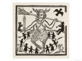 Witches Dance Round the Devil in a Circle Giclee Print