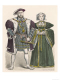 King Henry VIII with Anne of Cleves 1540 reproduction procédé giclée