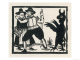 The Devil Frightens a Countryman and His Wife Giclee Print