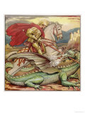 Saint George Slays the Dragon Giclee Print