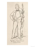 Oscar Wilde, Cartoon of Oscar Wilde on His Return from the Usa reproduction procédé giclée