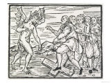 The Devil Encourages His Witches to Demonstrate Their Loyalty by Trampling on the Crucifix Giclee Print