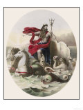 Hippocampi Beasts Who were Half Horse Half Fish Draw Neptune's Chariot Across the Sea Giclee Print