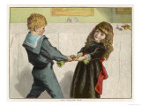 Boy in Sailor Suit Shares a Cracker with a Nervous Little Girl Giclee Print